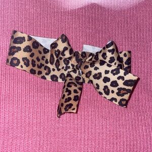Leopard Print Bow Choker